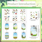 24PCS Insects Stickers Crafts DIY Jar Sticker Set - Image 2