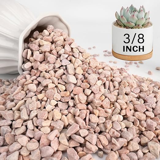 NUPICK 12 lbs Pebbles for Indoor Plants, 3/8 Inch Pea Gravel for Fish Tank by CreateAmazingChoice