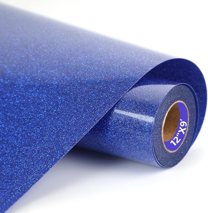 HTVVETUR Glitter HTV Vinyl Rolls Heat Transfer Vinyl by HTVVETUR