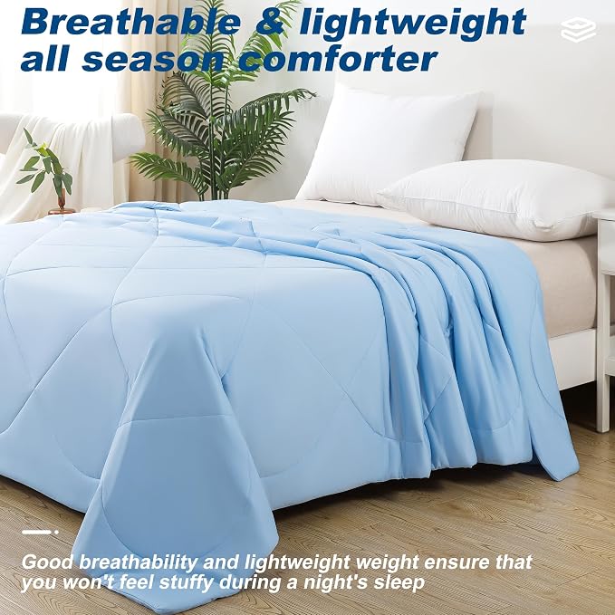 Cooling Comforter Queen Size, Double-Sided Cold Tech Fabric Quilted Bed - Image 8