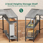 Huuger L Shaped Office Desk - Image 7