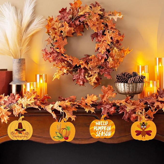 36Pcs Wooden Pumpkins Ornaments to Paint Halloween Thanksgiving Decoration - Image 5