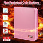 Coin Collection Book Holder for Collectors, 520 Pockets Fireproof Coins - Image 2