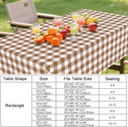 Smiry Rectangle Table Cloth, Waterproof Vinyl Tablecloth - Image 7