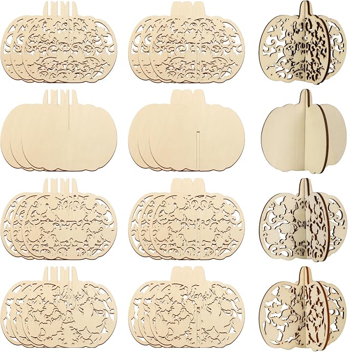 COCHIE DIY 3D Fall Pumpkin Wood Crafts to Paint by COCHIE