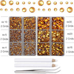 10000Pcs 2-Boxes Mixed Size Hot Fix Round Crystals Gems Glass Stones Hotfix - Image 3