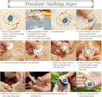 ZOCONE 3 Packs Embroidery Necklace Kit, Embroidery Pendant Kits Mini Cross - Image 7