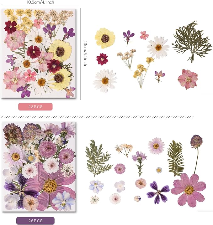 110 PCS Pressed Flowers for Resin molds Real Dried Flower Leaves for Resin - Image 2