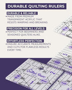 The Quilted Bear Rectangular Acrylic Quilting Ruler, Precise Bold Lines - Image 7