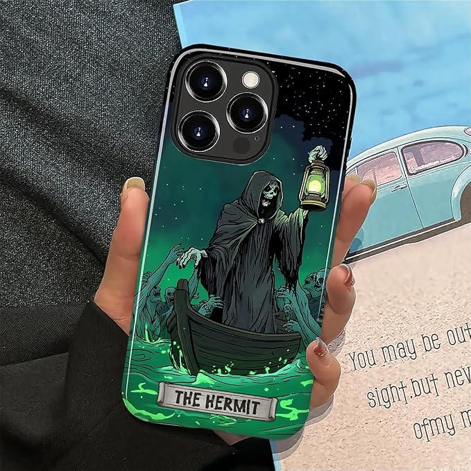 ZHEGAILIAN Case for iPhone 13 Pro Max, The Hermit Night Skull Durable - Image 5