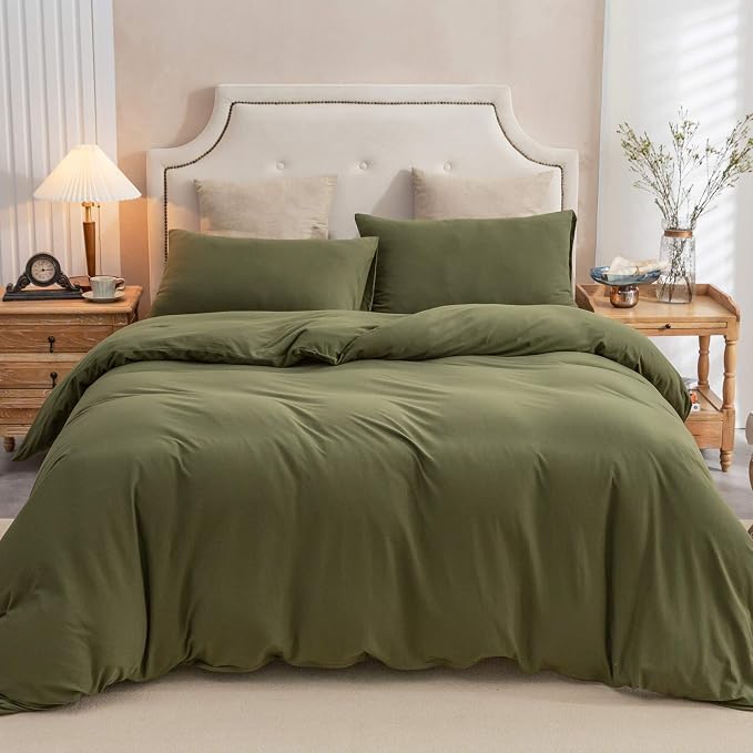 PURE ERA Jersey Knit Duvet Cover Set 100% T-Shirt Cotton Super Soft Comfy 2pc - Image 6