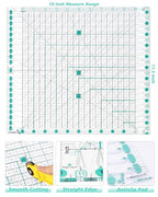 Quilting Ruler for Precise Fabric Cutting 11.5" x 10.5" Quilt Rulers Quilting - Image 2
