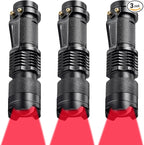 Honoson Red Light Flashlight LED Single Mode Torch 1 Mode Scalable Red Lens by Honoson