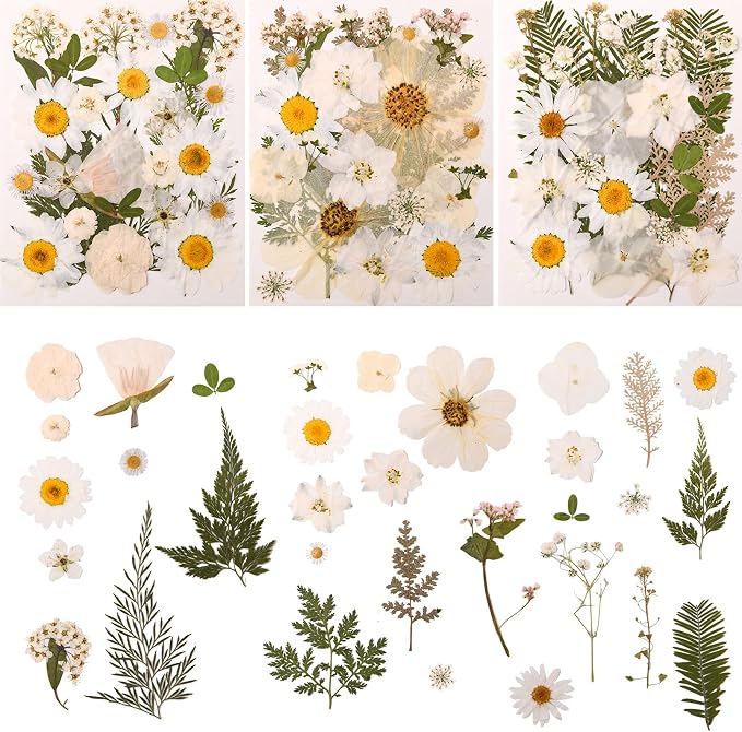 110+PCS Pressed Flowers for Resin, Colorful-i | Real Dried Flower Leaves - Image 2