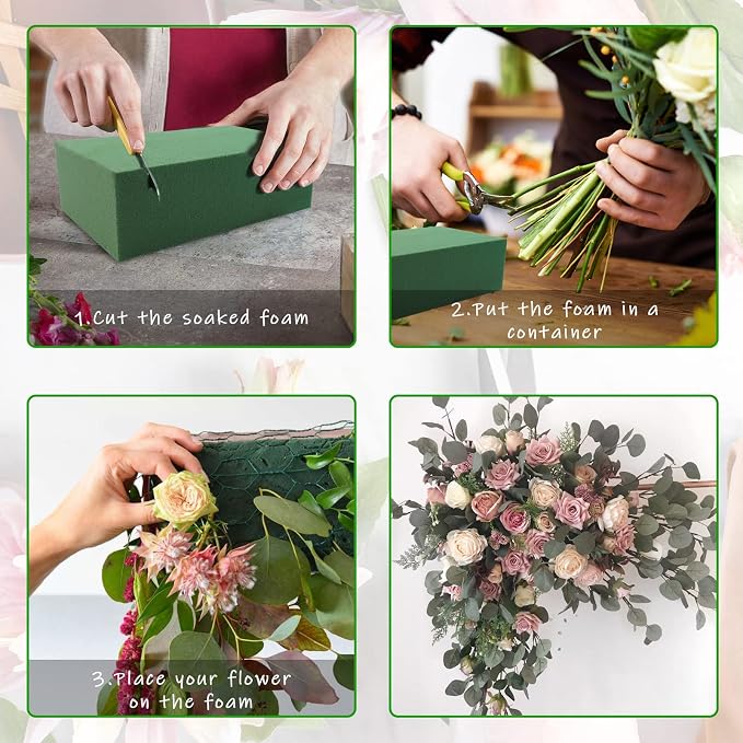 Prashent 3Pcs Floral Foam Blocks - Image 4