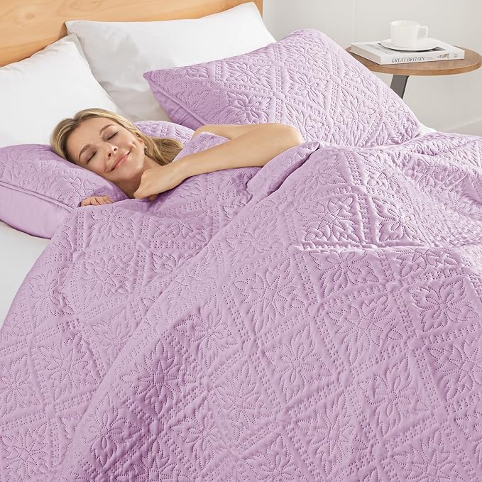 Exclusivo Mezcla King Quilt Bedding Set, Lightweight Soft Bedspreads Coverlets - Image 4