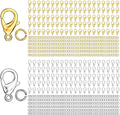 MKCYD 700Pcs Lobster Claw Clasps and Open Jump Rings Set, 14K Gold and Silver by MKCYD