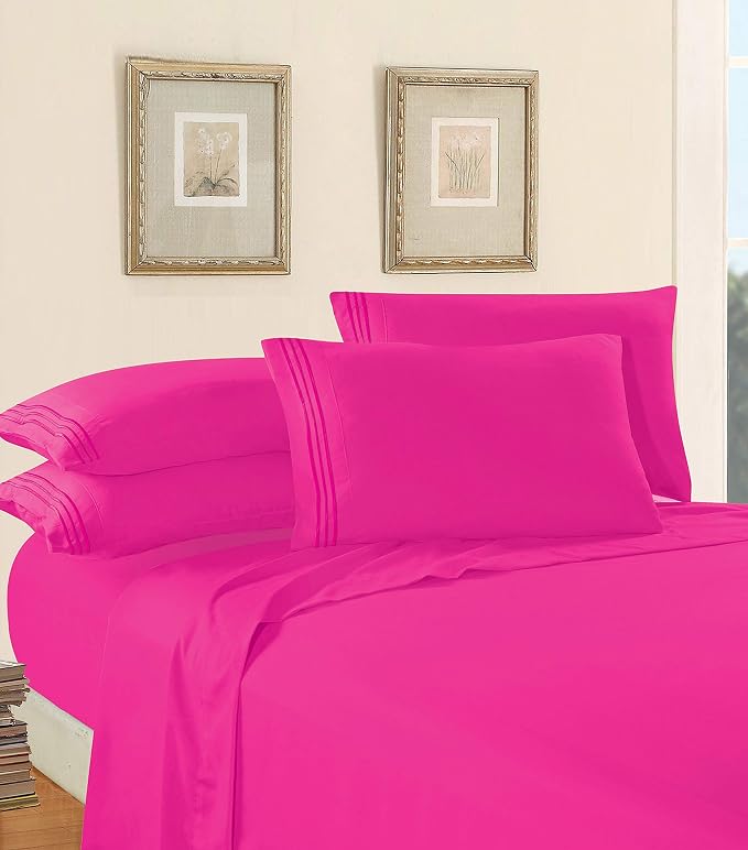 Elegant Comfort Luxury 1500 Premium Hotel Quality Microfiber 4-Piece Sheet Set - Image 3