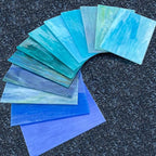 LITMIND 12 Sheets Blue Stained Glass Variety Pack, 4 x 6 Inch Smooth Opaque Art - Image 6