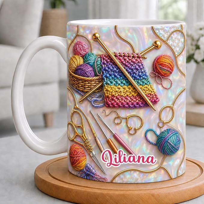 Personalized Knitting and Crochet Mug by Custom
