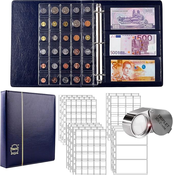 295pcs 2 in 1 Coin Collection Book, Coin Collection Supplies, Coin Holders by carinacoco