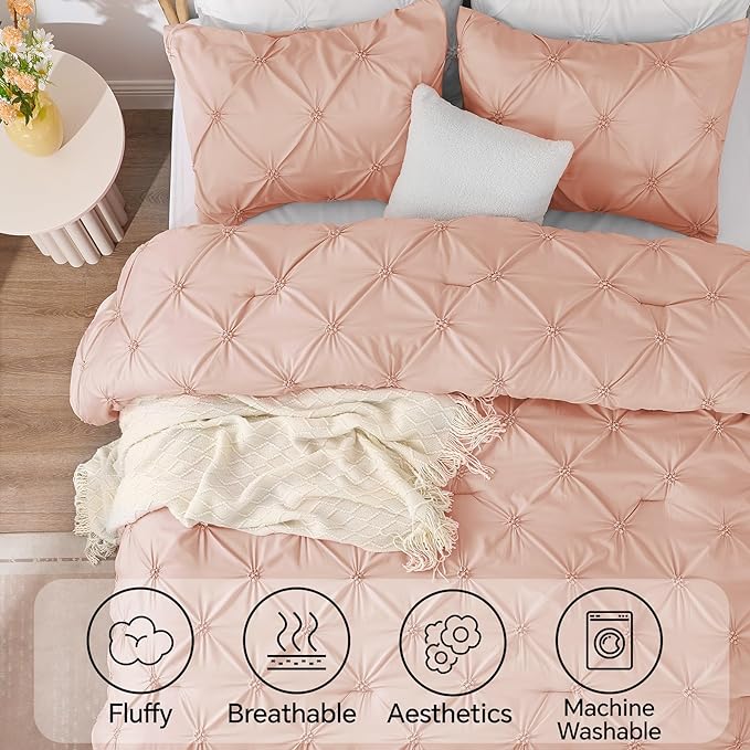 BEDELITE Dusty Pink Queen Comforter Set - Image 5