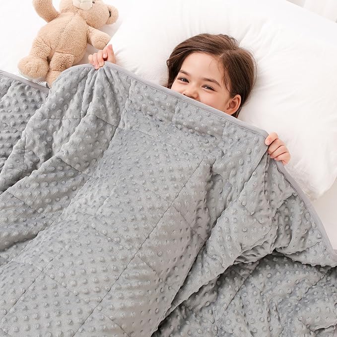 Kivik Weighted Blanket 5lbs, Small Minky Dotted Blankets, Soft Heavy Blanket by Kivik