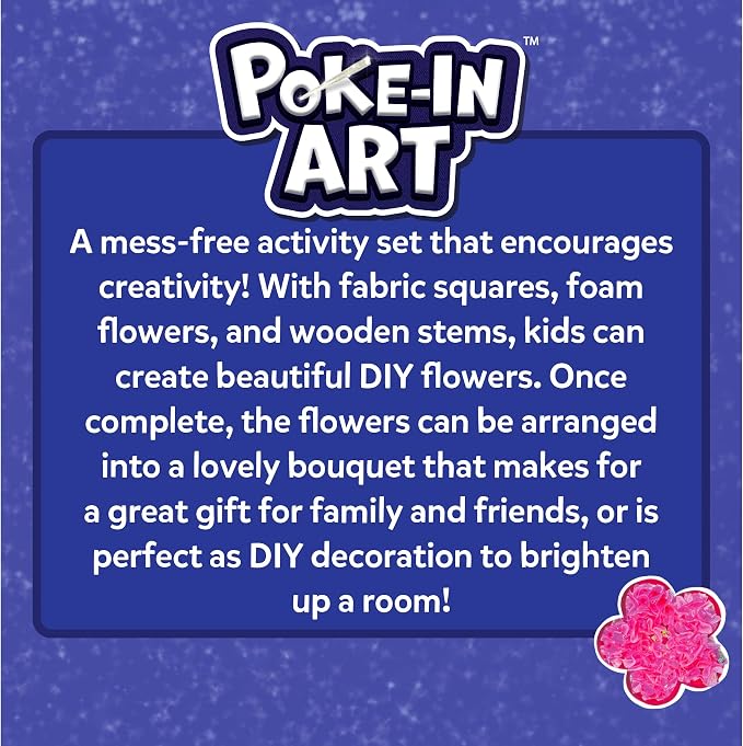 Skillmatics Poke-in Art – Flower Bouquet, Mess-Free Wood Craft Kit | Colorful - Image 9