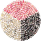 Zyehxed Large Hole Beads Black White Pink Fairy Wand Garden Beads by BRACELETMAKINGKIT