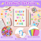 1328 PCS Foam Letter Stickers, Foam Alphabet Number Shape Stickers, Self - Image 3