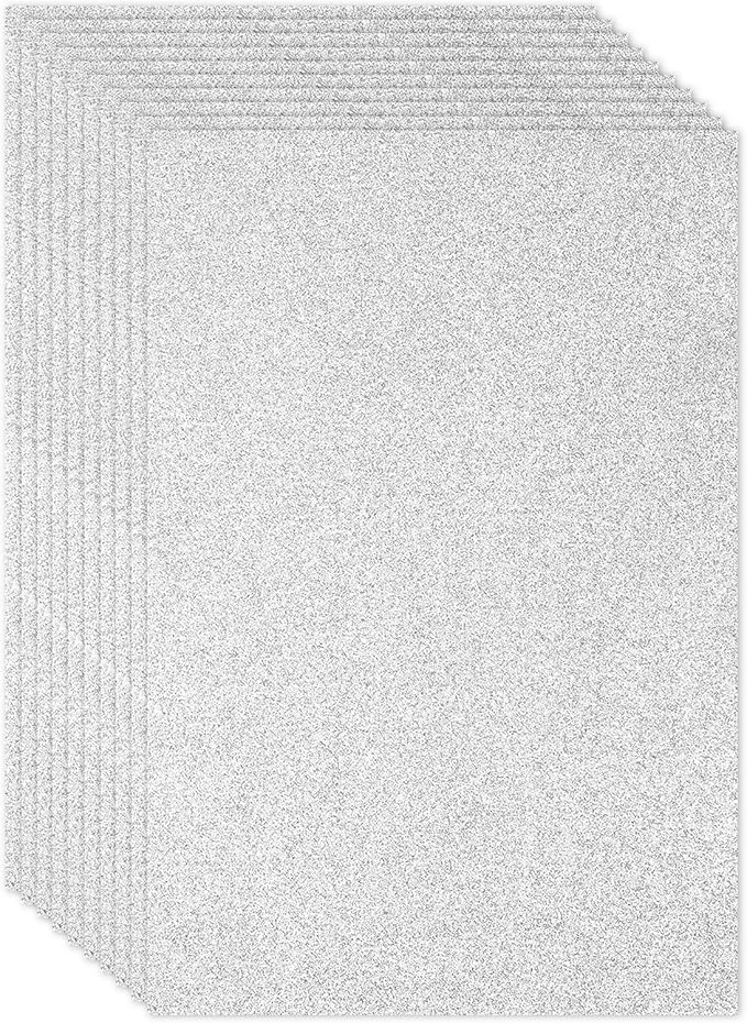 PATIKIL Silver Shiny EVA Glitter Foam Sheet 16x12 Inch 2mm Thick by PATIKIL