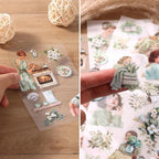 Auguro Scrapbooking Stickers 20 Sheets Pre-Cut 120 washi Stickers PET People - Image 6