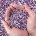 Amethyst Crushed Stone Natural Tumbled Healing Crystal Chips Bulk, 0.88 Lb by EZEELAI