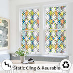 Window Privacy Film, Static Cling Stained Glass Window Film Decorative - Image 5