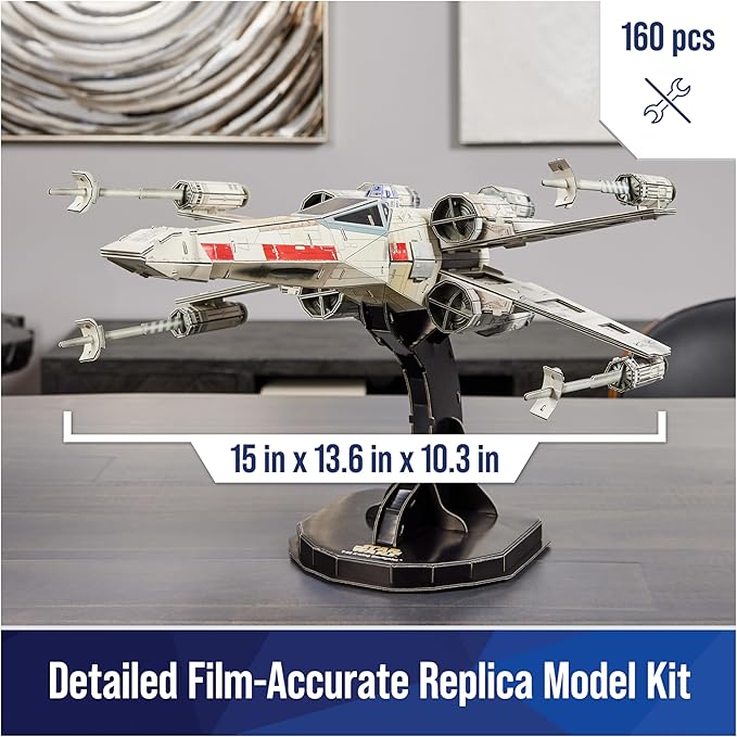 4D Build, Star Wars T-65 X-Wing Starfighter 3D Model Kit, Star Wars Collectible - Image 2
