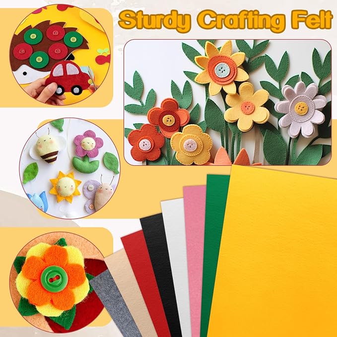 Luomorgo 8 Pcs 8 x 12 Inch Stiff Felt, 2mm Thick, - Image 5