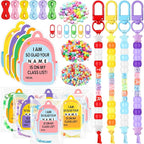 Suncalla 984 Pcs 24 Set Back to School Keychain Making Kit DIY Bead Craft | by Unknown