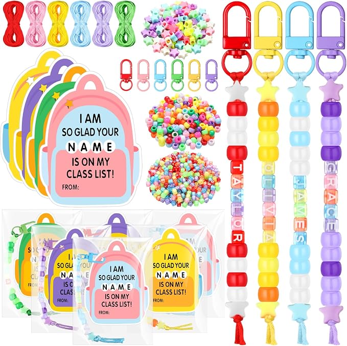 Suncalla 984 Pcs 24 Set Back to School Keychain Making Kit DIY Bead Craft | by Unknown