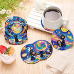 10 PCS Black Cat Diamond Art Coasters Kit - Image 6
