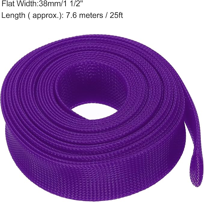 uxcell Expandable Sleeving, 1 1/2-inch 25ft Cable Sleeve - Image 3