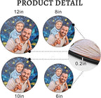 Personalized Dad Photo Stained Glass Suncatcher, Stained Glass Window Hanging - Image 2
