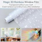 rabbitgoo Window Privacy Film Decorative Rainbow Cling, 35.4" x 78.5" | 3D - Image 6