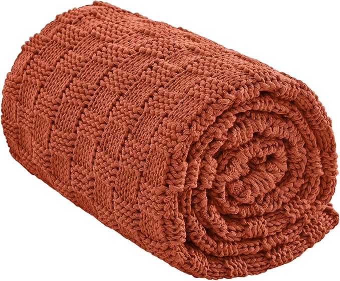 Knitted Weighted Blanket for Adult, No Beads Heavy Blanket 48” x 72'' 12lbs by Unknown