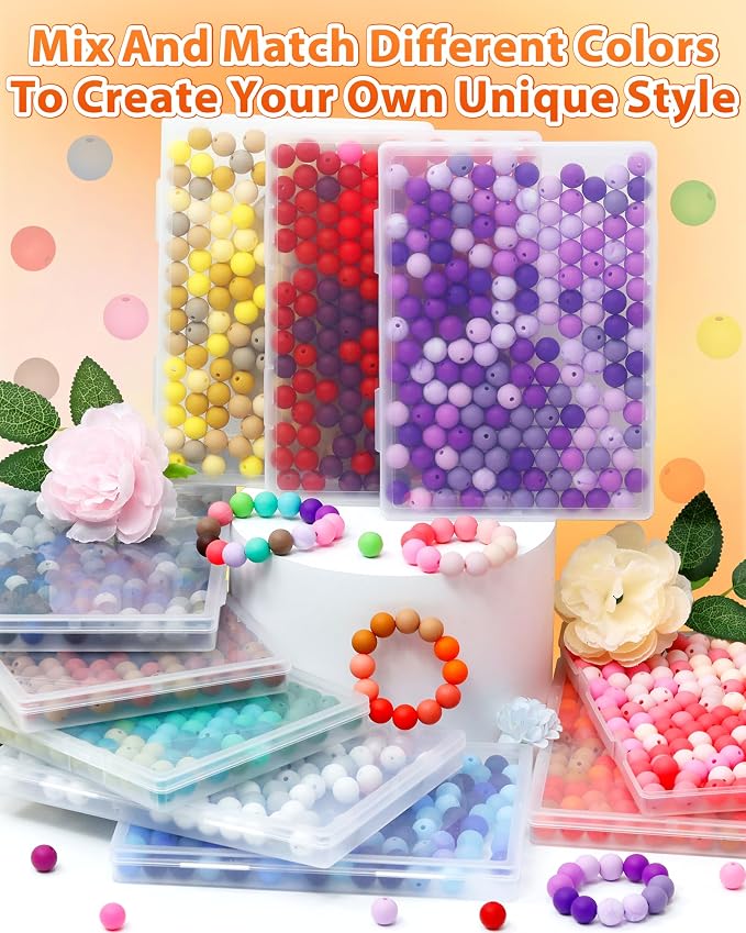 160PCS FIVEIZERO 12mm Silicone Beads - Image 6