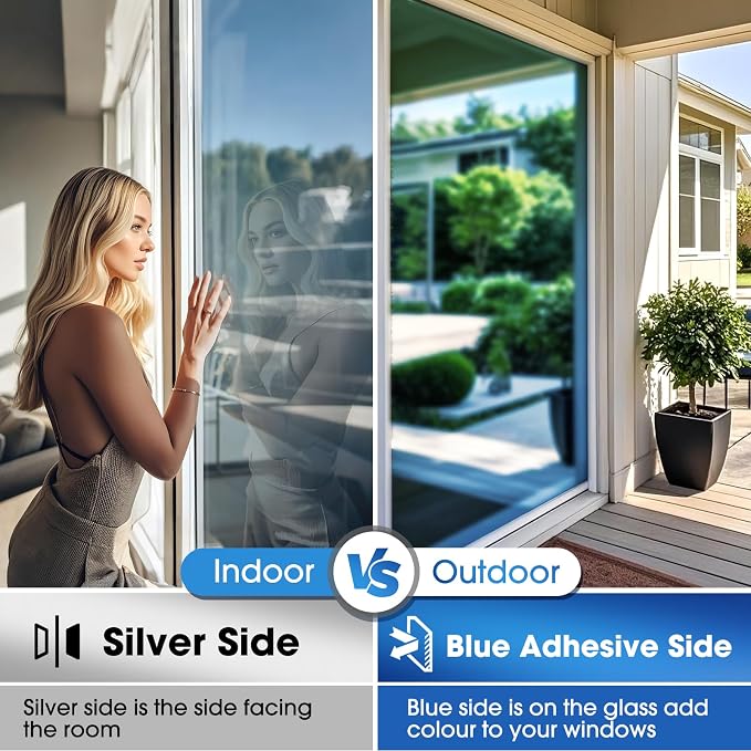 Coavas Window Privacy Film Daytime See Out Not in, 86% UV Blocking Heat Control - Image 5