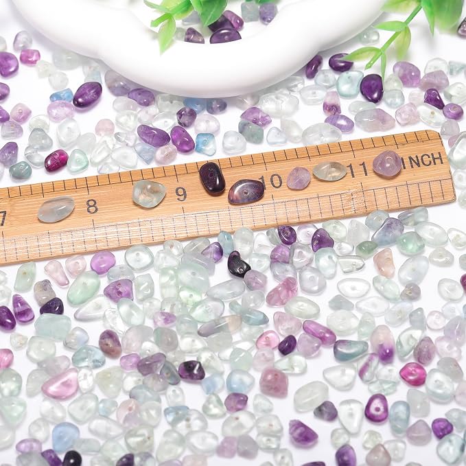 400pcs Natural Chip Stone Beads - Image 2