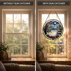 Cedar Snowscape Acrylic Suncatcher Faux Stained Glass Window Hanging 6.3" | - Image 5