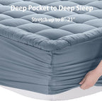 EASELAND Twin XL Mattress Pad Pillow Top Mattress Cover Quilted Fitted Mattress - Image 5
