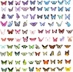 COMNICO Butterfly Stickers PET Waterproof Transparent Colorful Resin Decals - Image 2