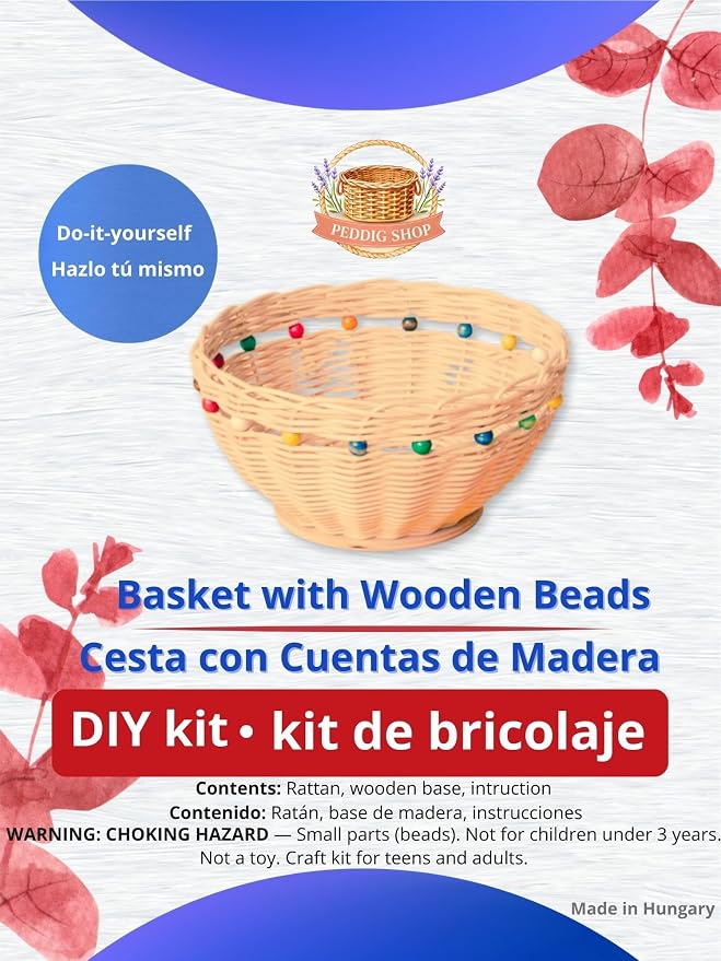 PEDDIG SHOP Beaded Basket Weaving Kit – DIY Rattan Craft Set - Image 9